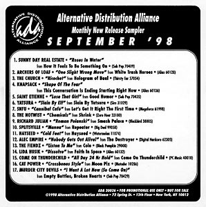 Alternative Distribution Alliance Sampler - September '98 Cover