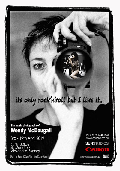The Music Photography of Wendy McDougall Exhibition Poster