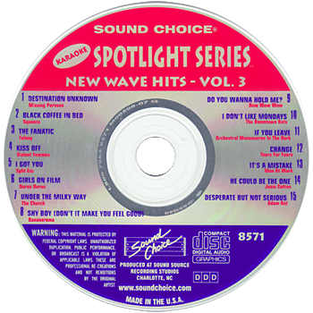 Sound Choice Spotlight Series: New Wave Hits - Vol. 3 Disc