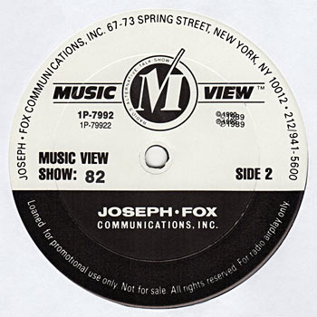 Music View #82 LP Label