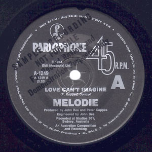 Love Can't Imagine 7 inch label