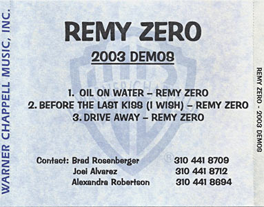 Remy Zero - 2003 Demos Cover